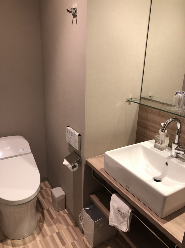 右は洗面台と奥のトイレ