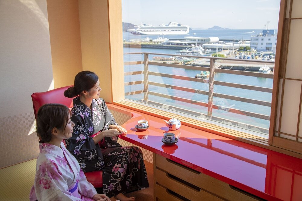 温泉　女性ポートレート