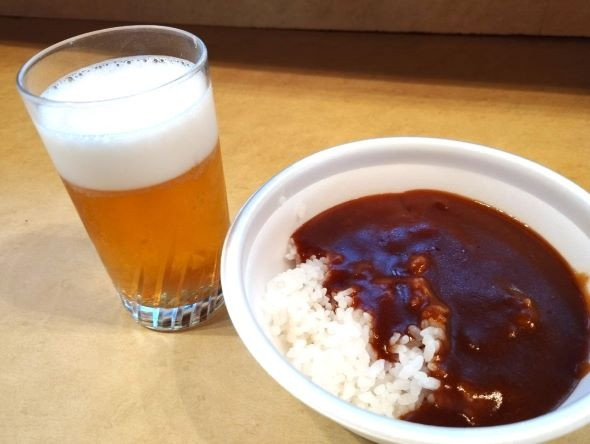 カレーライスとビール♪