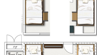 デラックス ルーム シングルベッド 4台 禁煙