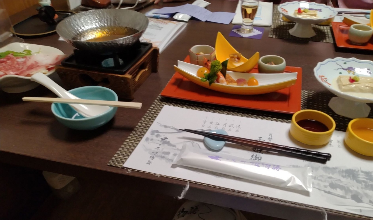 お食事処での夕食