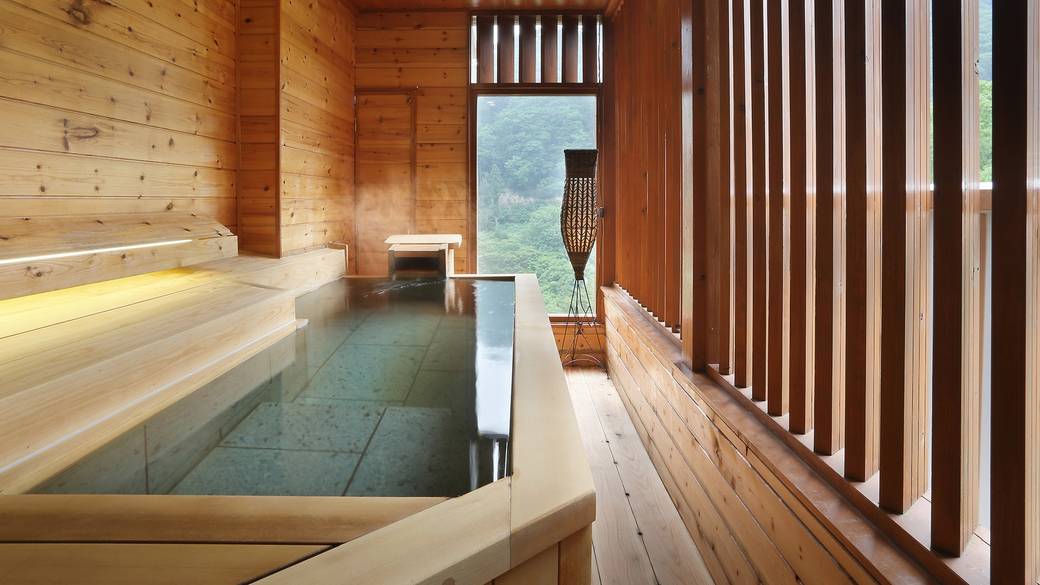 「蘭」客室半露天風呂 / 4