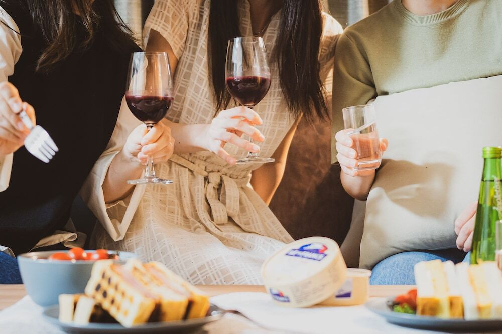客室内のダイニングエリア