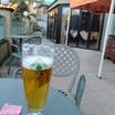 外でビール