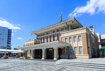 Scenery in front of Nara Station, old station building