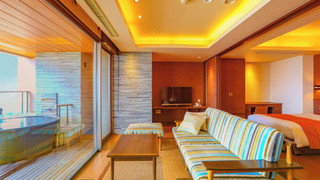 [禁煙] スイート露天風呂付和ベッドツイン (オーシャンビュー)