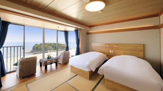 本館402〜404オーシャンビュー和洋室　ツインベッド 禁煙