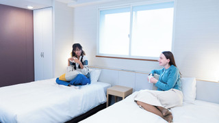 スーペリア ツインルーム 26㎡ 禁煙 2ベッド 洗濯乾燥機、ミニキッチン付き