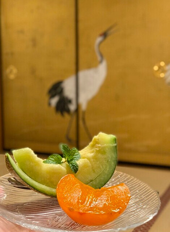 「一乗院」 料理 120278281 メロンと完熟柿