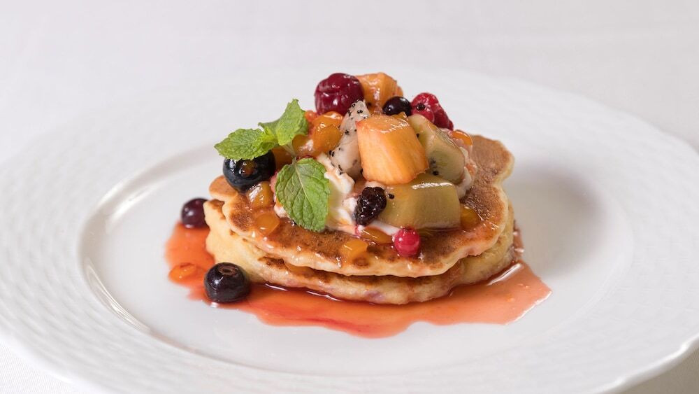 朝食メイン パンケーキ