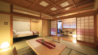 [本館] 温泉半露天風呂付き和室ダブルベッド 禁煙(大人料金：3歳以上,0-3歳添い寝のみ)