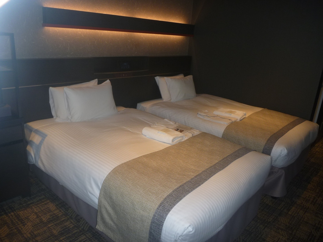 約20㎡の客室は特に問題なし。設備や調度品にも満足。