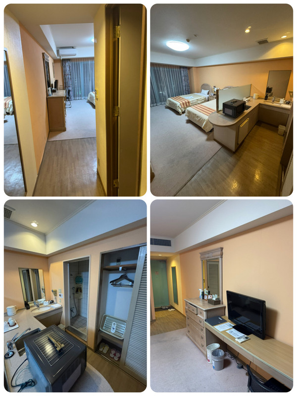 ツイン仕様で広目ですが、バスタブなしのシャワーのみです