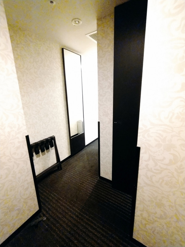 入口入ってすぐ。ベッドは見えない造りになっていました。
