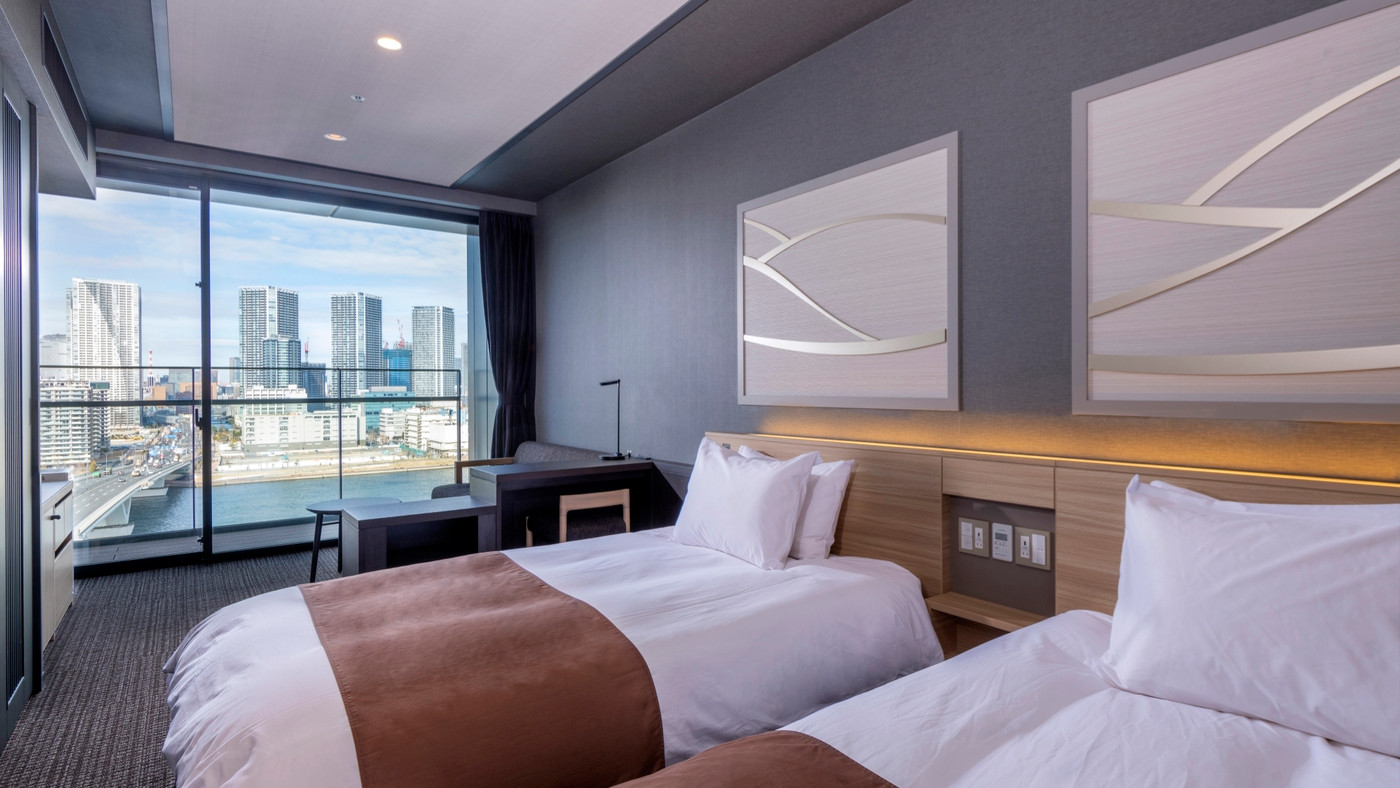 14階の大浴場から見渡す東京の夜景に酔いしれる♡4236448