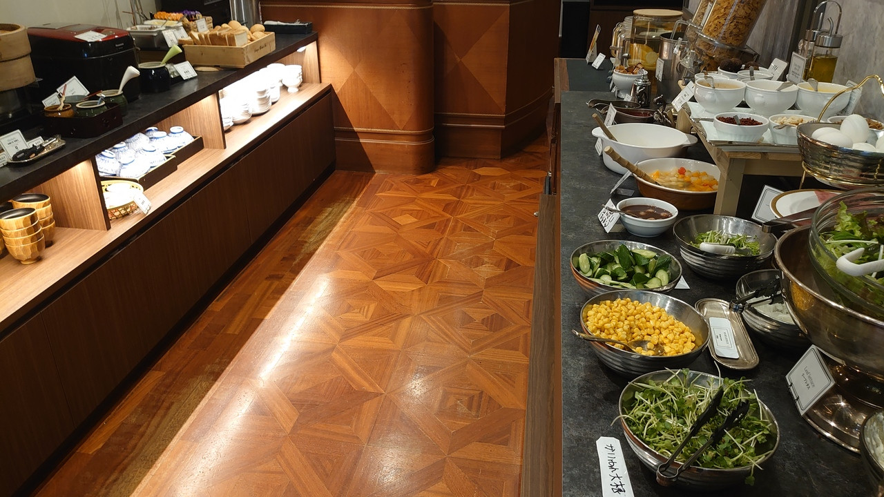 朝食ブッフェ料理