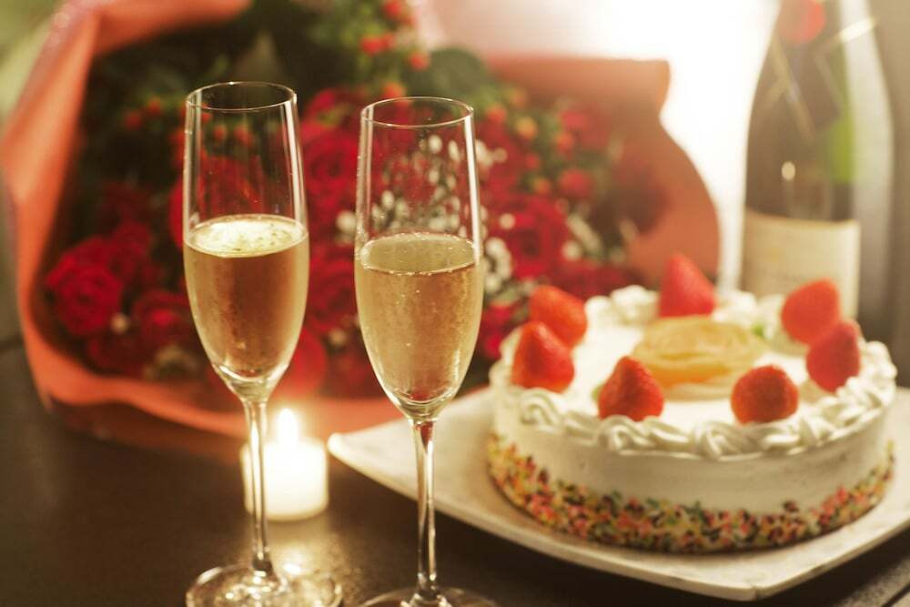贅沢が詰まった半露天風呂付き客室♡オーダーケーキでお祝いも3464155