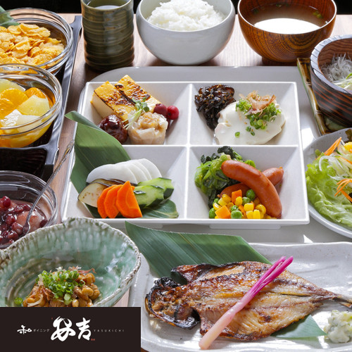 朝食バイキング 盛り付け例