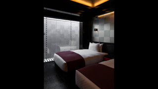 デラックス ツインルーム シングルベッド 2 台 簡易キッチン