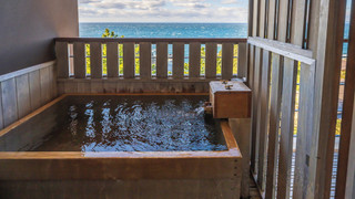 暁の抄 最上階 ツインルーム【露天風呂付/海側】禁煙