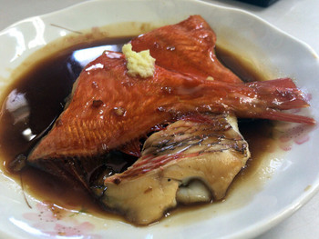 「漁火亭」料理 698257 金目煮魚定食1200円