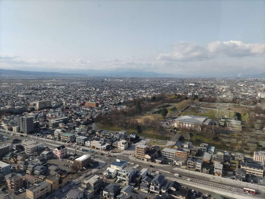 7階の部屋の窓から見た景色。