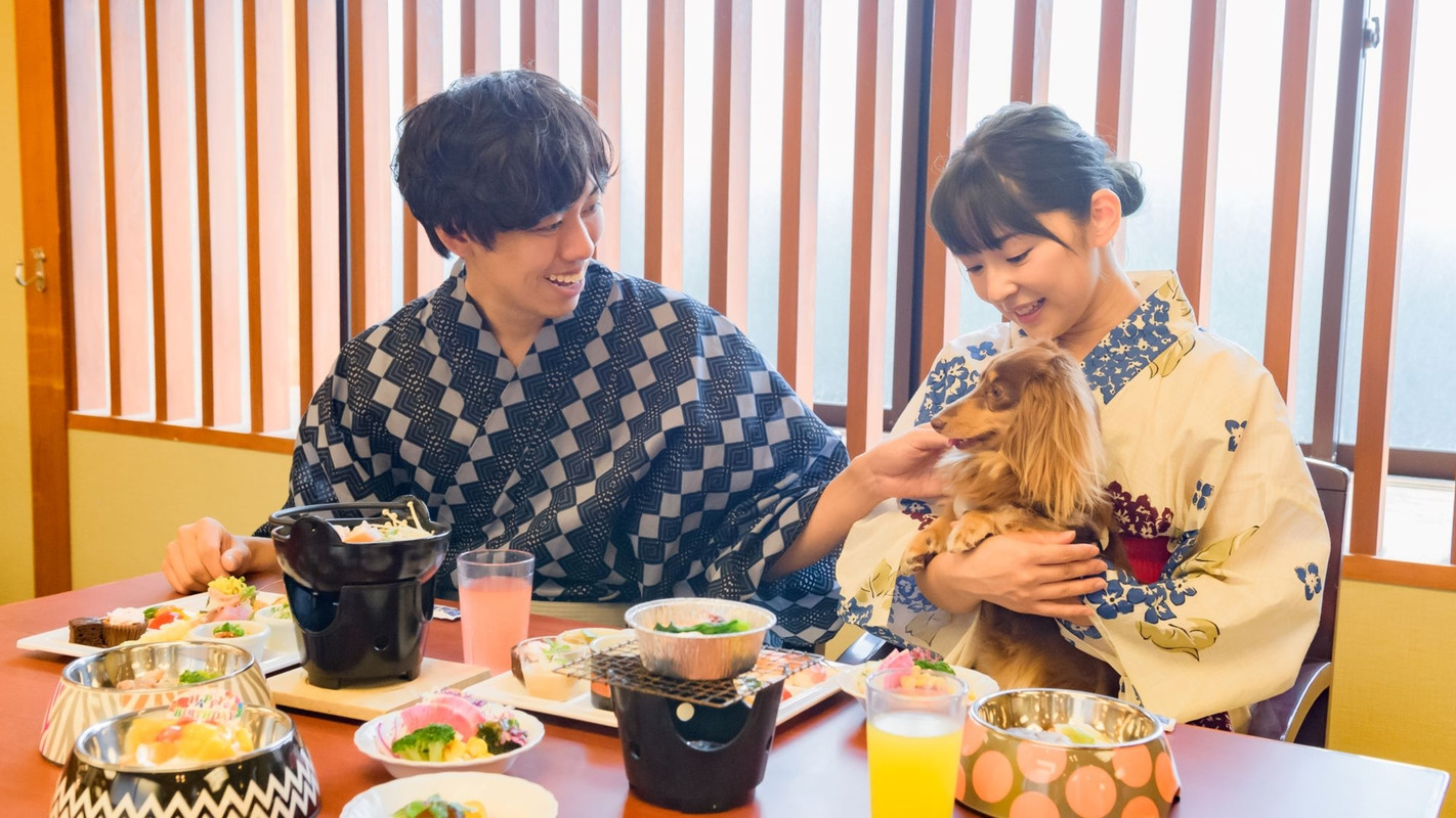 レストランではワンちゃんも同伴OK