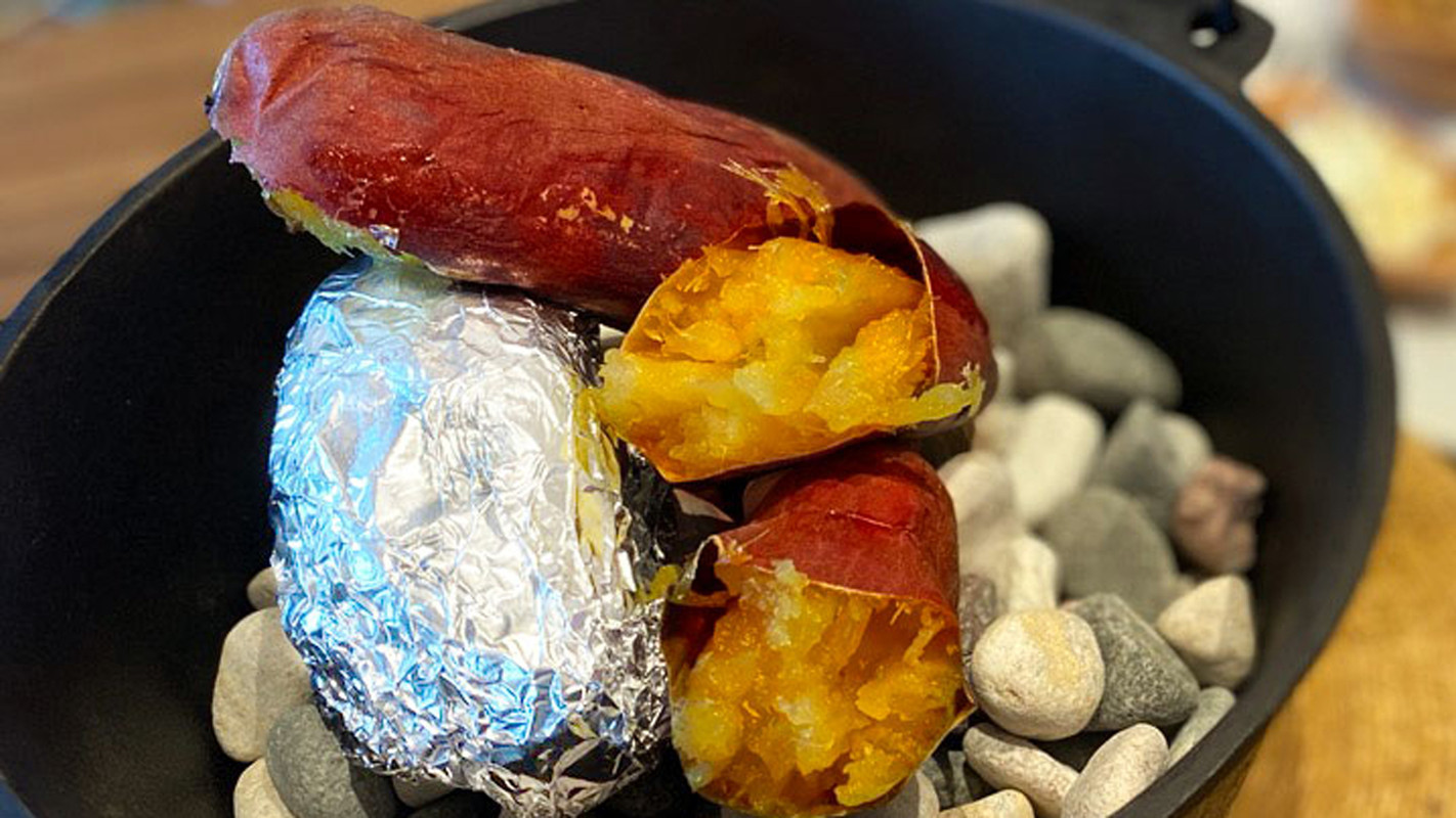 焚き火体験 焼きいも