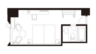 デラックスツインアッパーフロア 禁煙 ガーデンビュー