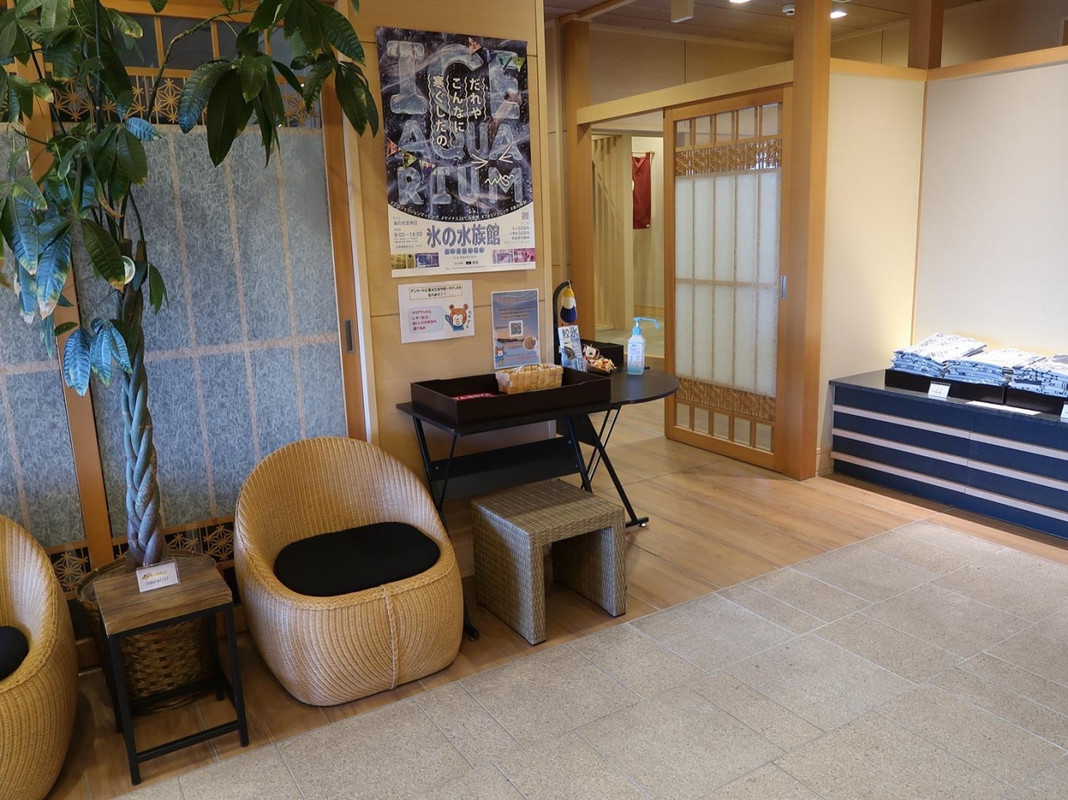 ロビー階に大浴場があったり、選べる浴衣が置いてあります。