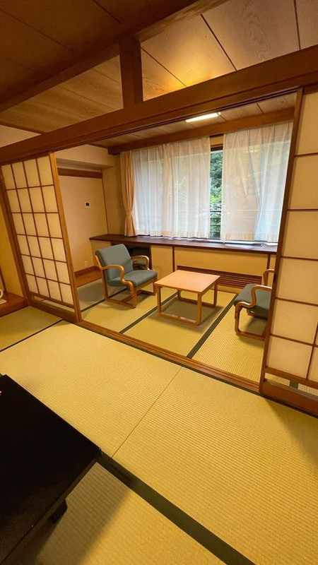 スタンダードな和室は10畳の広さで、5畳のゆったりとした広縁付き。窓の外には須雲川や箱根の自然が広がっていて、気持ち良く寛げる / 1