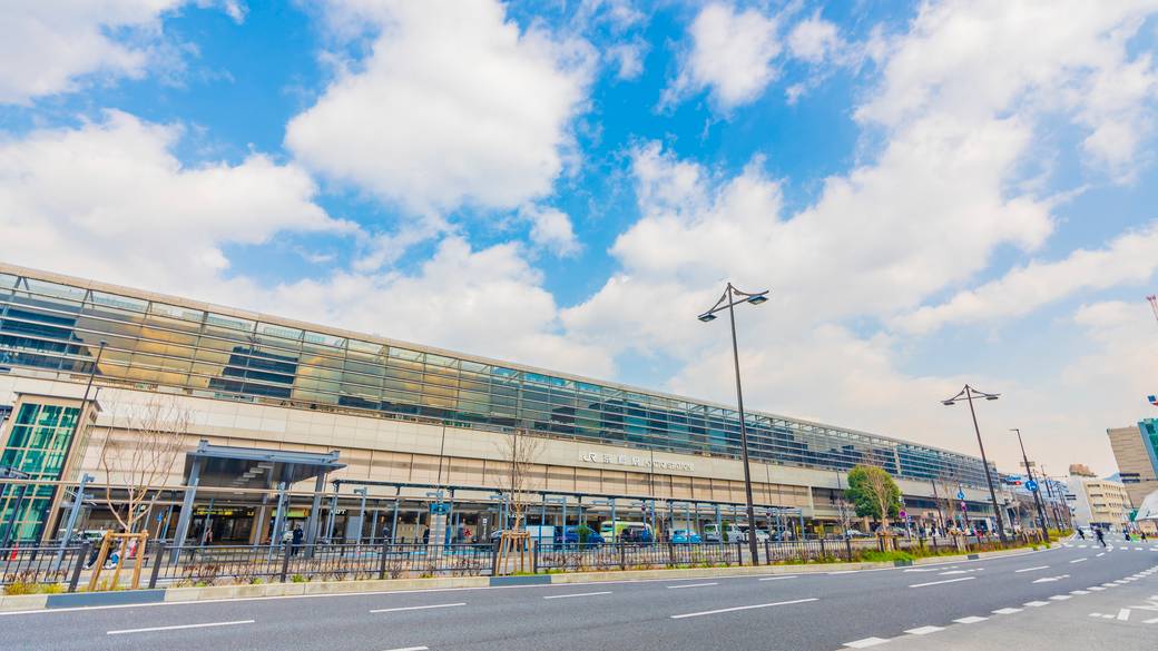 京都駅からホテルの
シャトルバスに乗って / 1