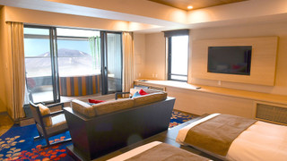 絶景浅間view露天風呂(沸し湯)プレミアムスーペリアツイン 禁煙 - 宿泊されるお客様(お子様含む)を含めた人数検索をした上ご予約頂きますようお願い致します