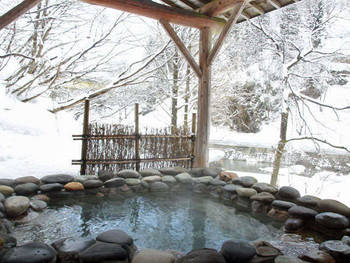 越後長野温泉で雪見風呂ならこのお宿：「妙湶和樂　嵐渓荘」960675