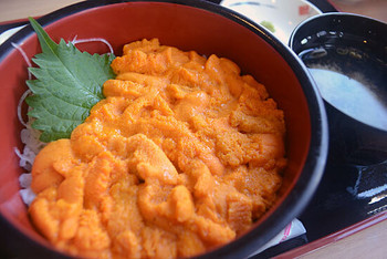 「みさき」 料理 20752403 赤ばふん生うに丼3200円。
1日先着25食まで、6月中旬〜8月末までの期間限定。