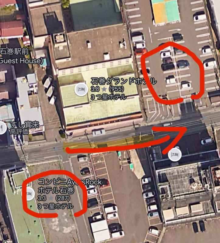 最寄りの駐車場の場所