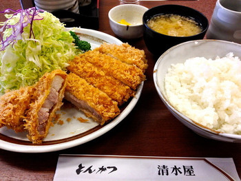 「清水屋」料理 1074571 上ロースカツ定食