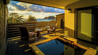 [藍玉] 温泉露天風呂付客室 夕日百選の堂ヶ島と駿河湾を一望 禁煙