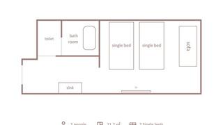 コンフォート ダブルルーム 2 ベッドルーム 禁煙