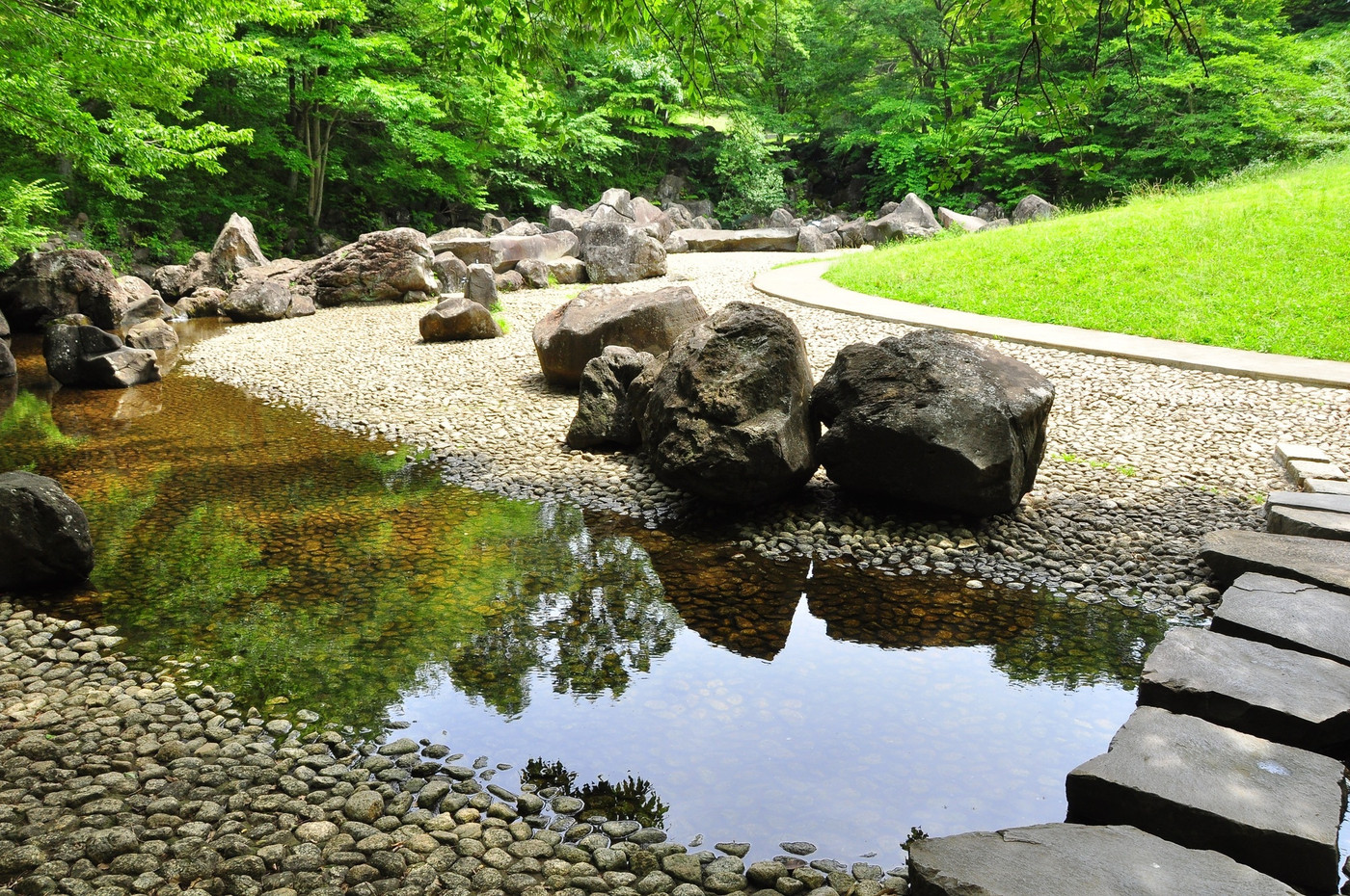 神奈川県立四季の森公園のじゃぶじゃぶ池