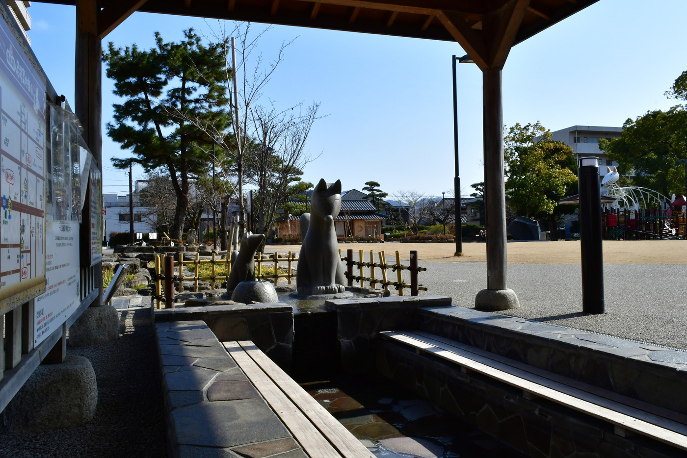 湯田温泉の足湯