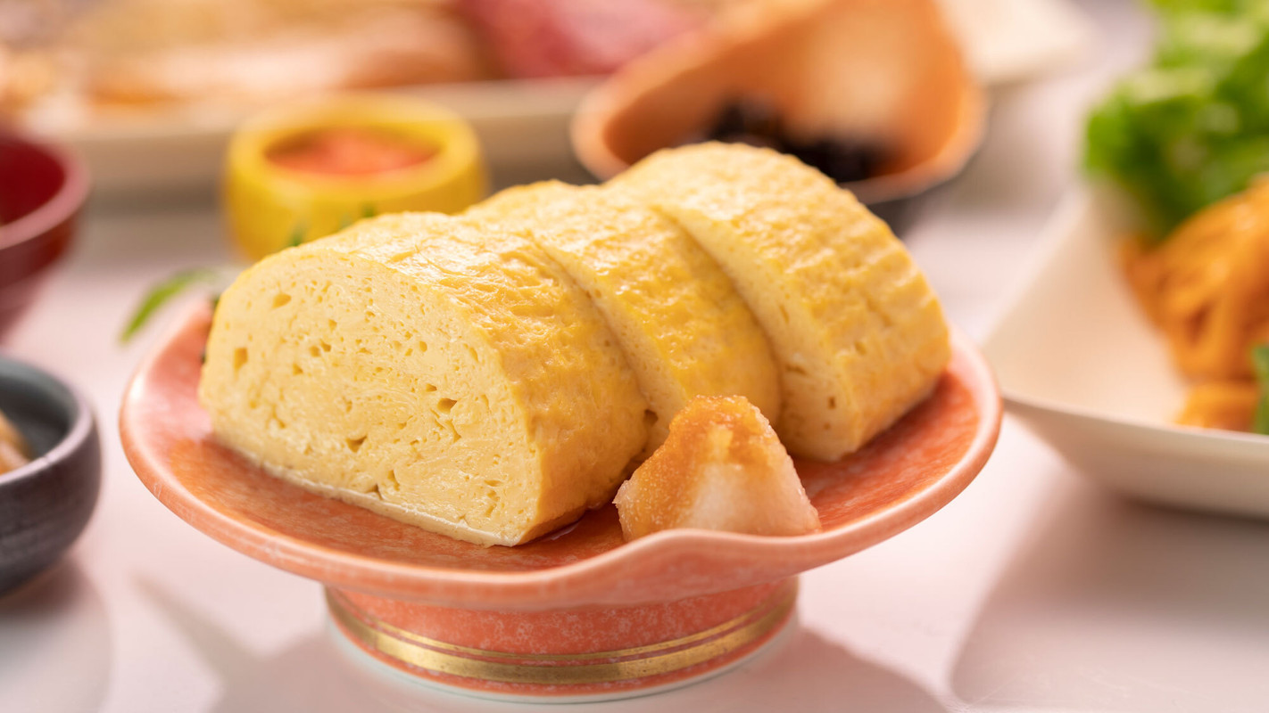 朝食ビュッフェのだし巻き卵