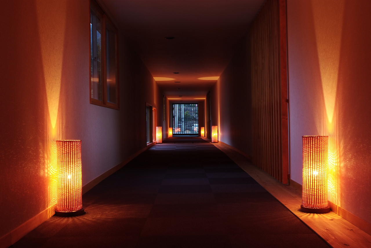 露天風呂付き客室の伝統工芸「豊岡杞柳細工」の照明にうっとり♡4273268