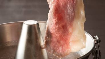 夕食のメインの牛・豚しゃぶしゃぶ / 4