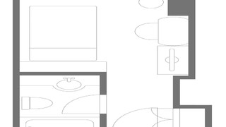 [禁煙] ビジネスシングル (15平米・2名利用) シングルベッド1台