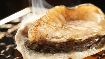 夕食一例／鮑の踊焼き / 7