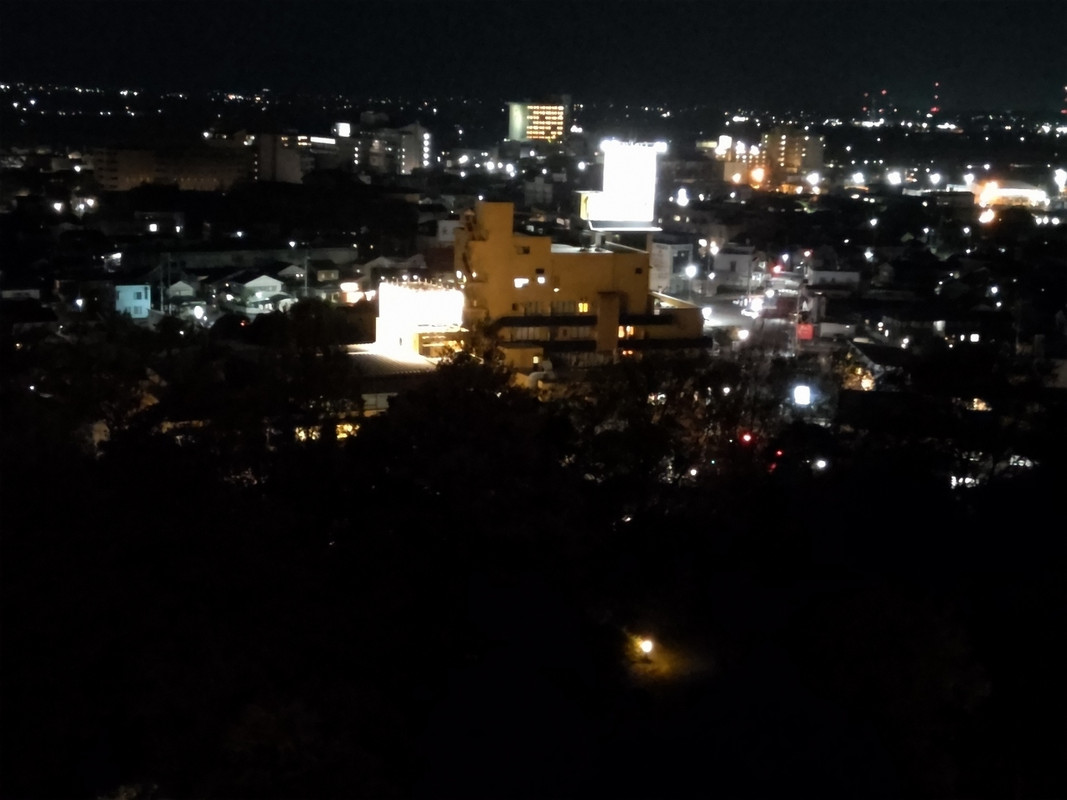 客室から見える芦原温泉街の夜景