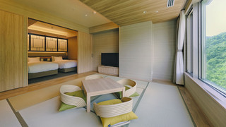 客室温泉展望風呂付和洋室 牛肉コースディナー 禁煙 (50平米・定員4名)