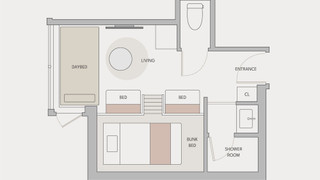 スリーベッドバンクルーム 禁煙
