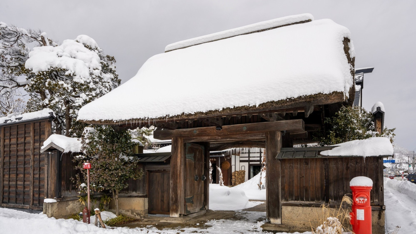 薬医門 雪景色